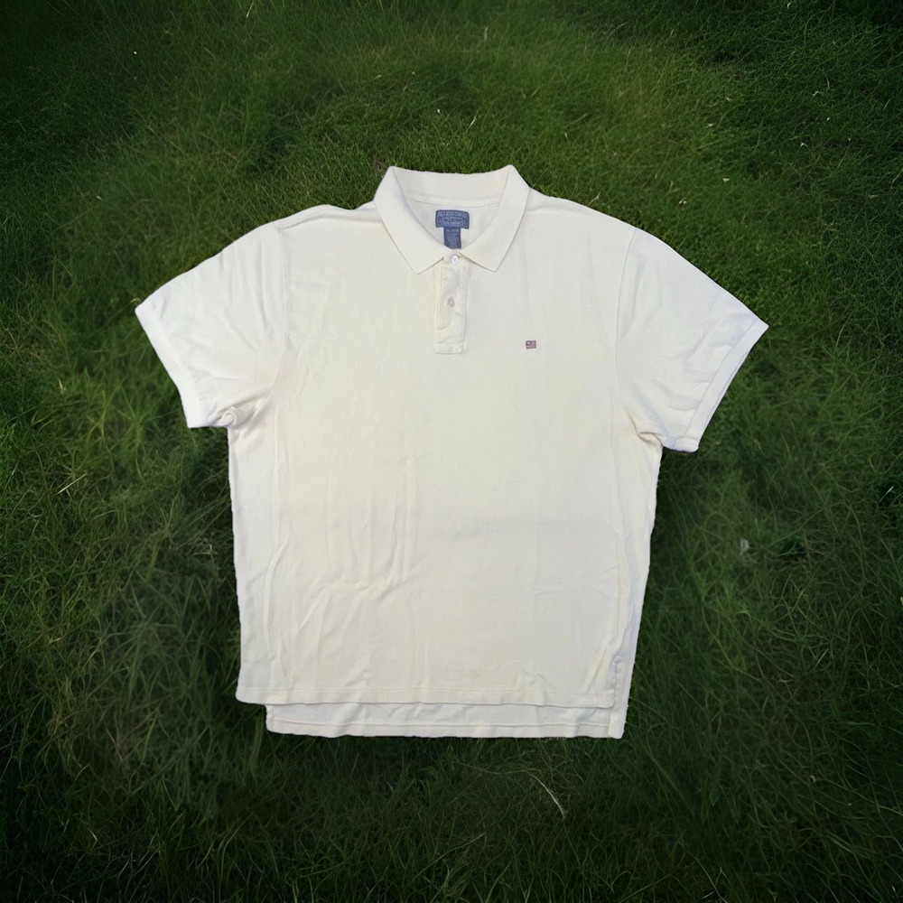 Polo Jeans Co Ralph Lauren Polo Shirt Mens XXL Flag Yellow Short Sleeve Collared